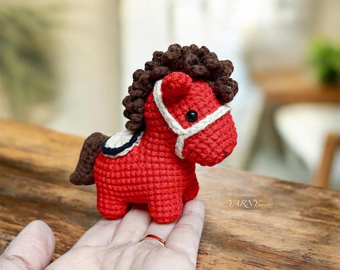 Crochet Horse Keychain Amigurumi Pattern (US Terms) (PDF Pattern)
