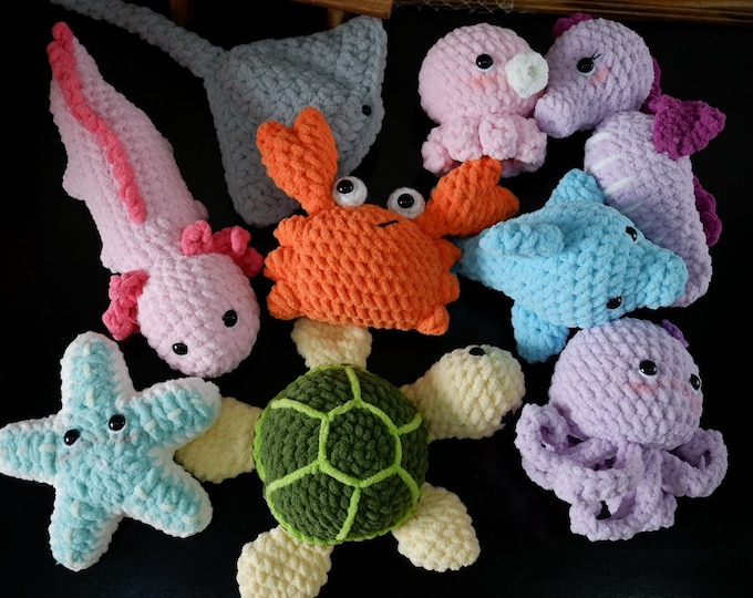 Ocean Crochet Pattern: Sea Animal Amigurumi Collection (PDF Download)