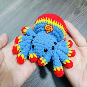 Super-Man-Spider Crochet Pattern: Easy No-Sew Spider (US Terms) (PDF Pattern)