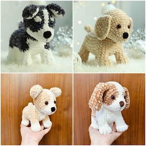 Haakpatroon hond: corgi, husky, spaniël, retriever amigurumi (Amerikaanse voorwaarden) (pdf-patroon)