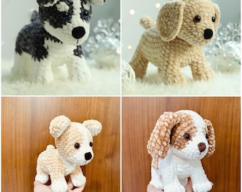 Dog Crochet Pattern: Corgi, Husky, Spaniel, Retriever Amigurumi (US Terms) (PDF Pattern)