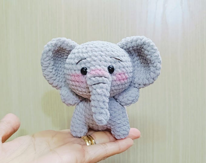 Elephant Crochet Pattern: Safari Amigurumi Keychain (US Terms) (PDF Pattern)