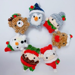 Christmas Amigurumi Crochet Pattern: Low Sew Ornament & Keychain (US Terms) (PDF Pattern)
