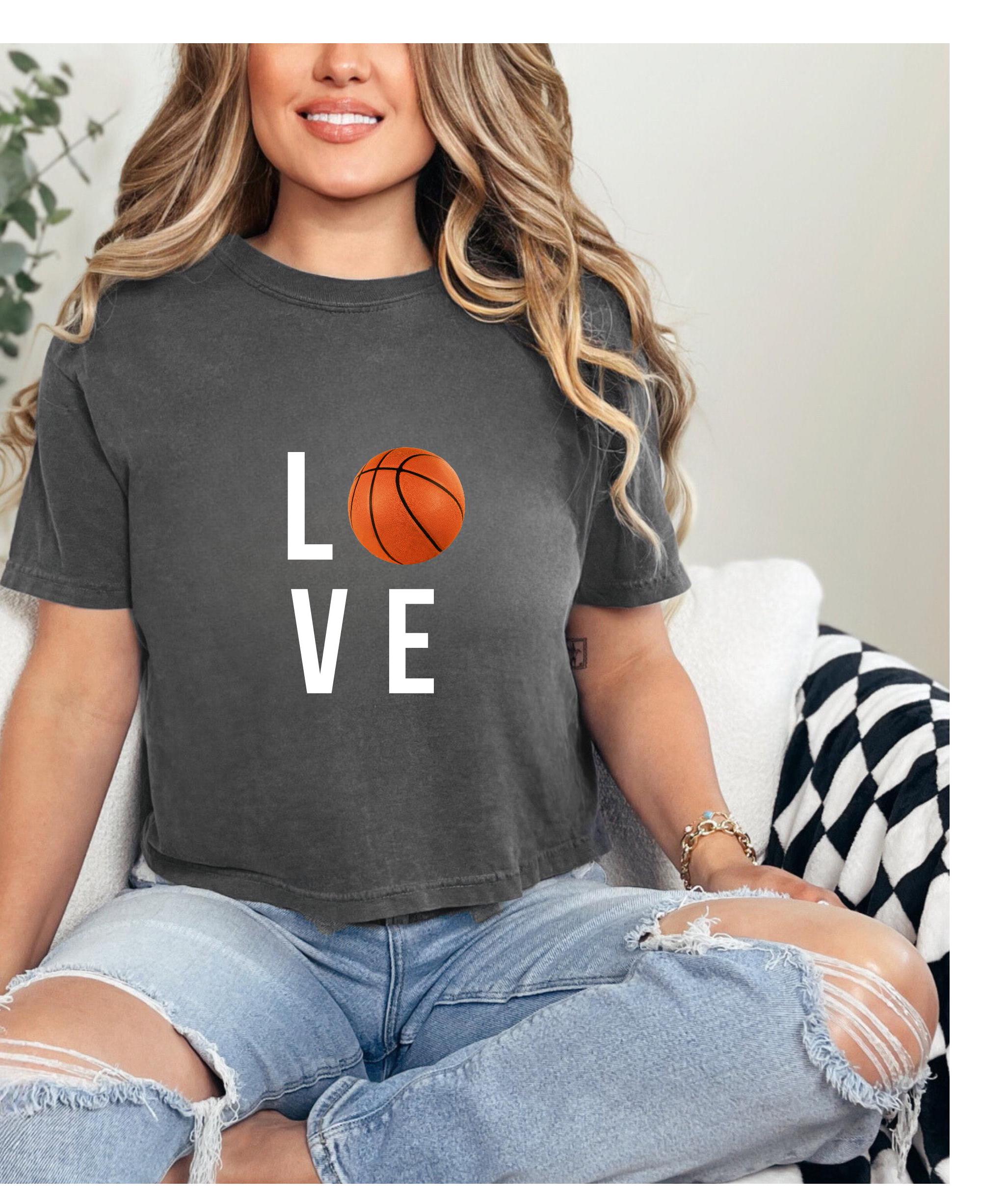 For the Love of Basketball Crop Top Stylish Tee Featuring Love and Basketball Graphic Basketball Moms Sports Enthusiasts and Fans Crop Top Etsy Canada