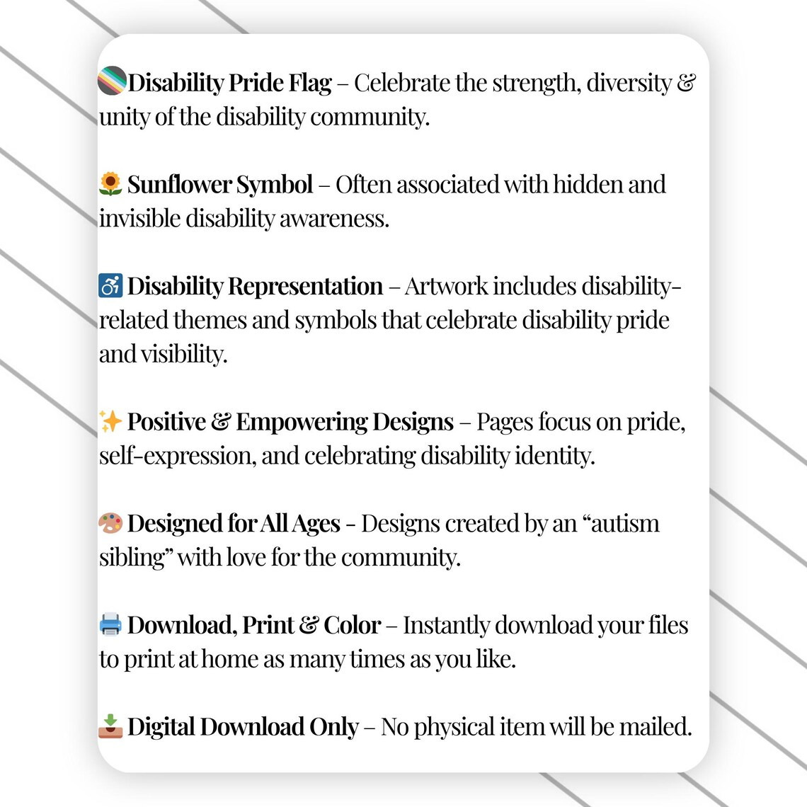 15 Disability Pride Coloring Pages Printable – Inclusive Neurodiversity ...