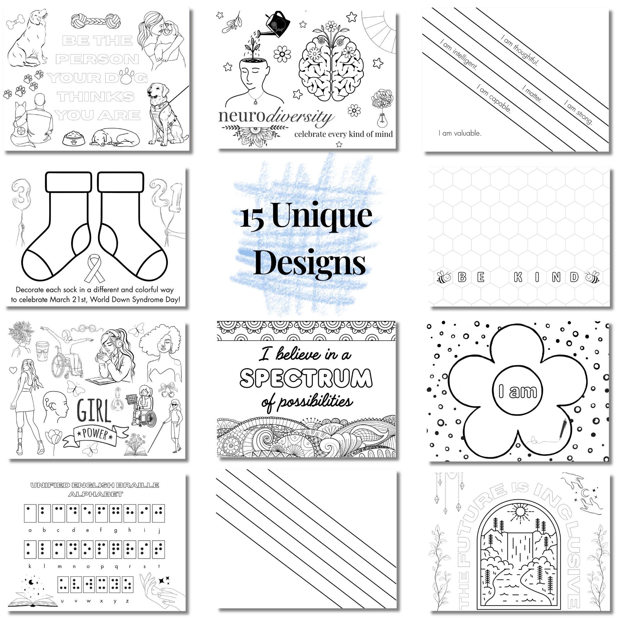 15 Disability Pride Coloring Pages Printable – Inclusive Neurodiversity ...
