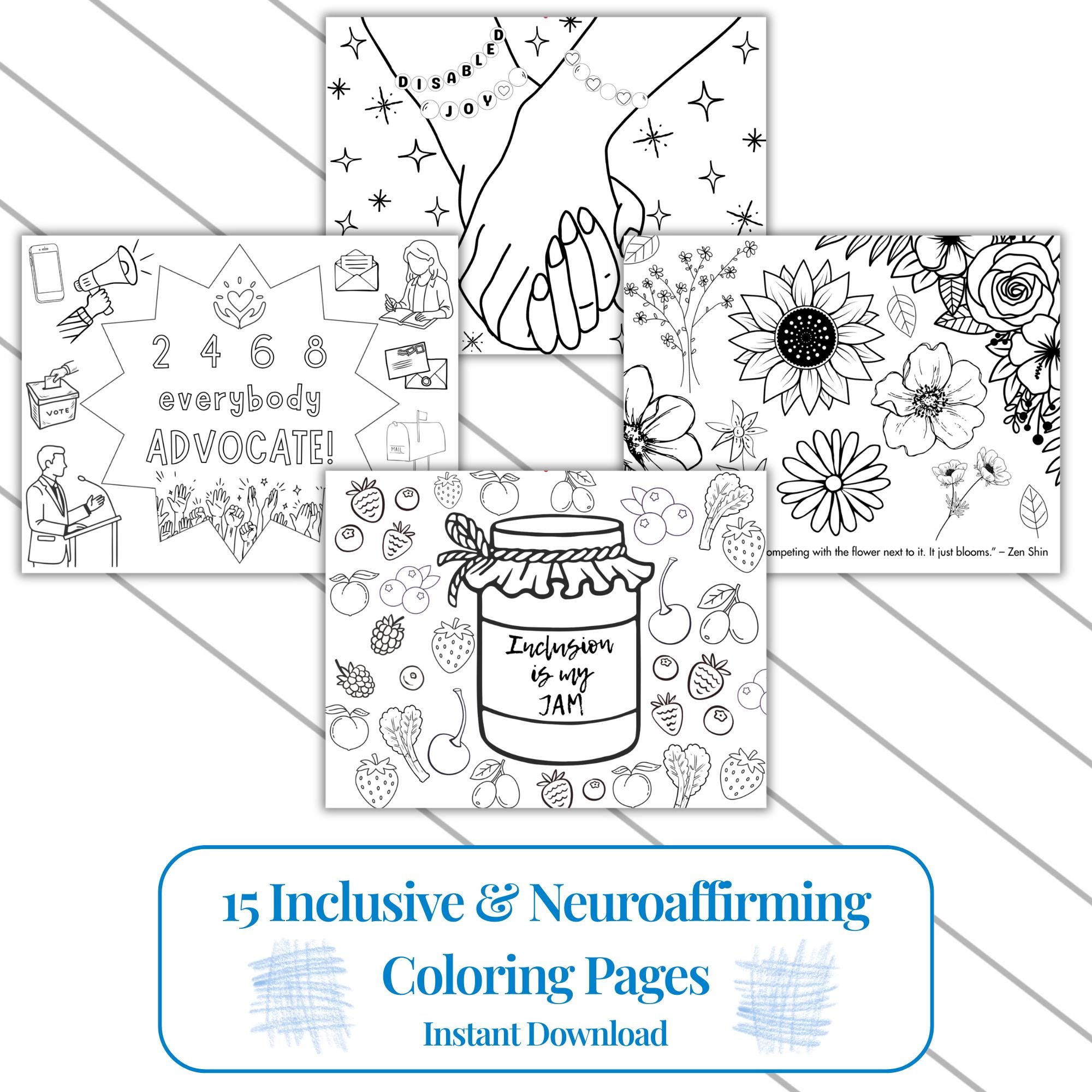 15 Disability Pride Coloring Pages Printable – Inclusive Neurodiversity ...
