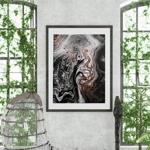 Fluid Art Acrylic Pour Dutch Pour Painting, Abstract Wall Art Large Canvas Art Modern Home Decor Original Pour Artwork Earth Tone Art