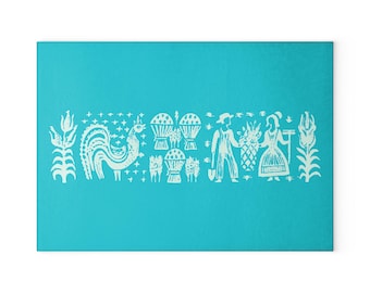 Vintage Pyrex Butterprint Inspired Glass Cutting Board