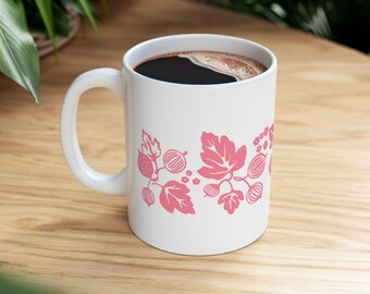 Vintage Pyrex Gooseberry Inspired Ceramic Mug, 11oz or 15oz