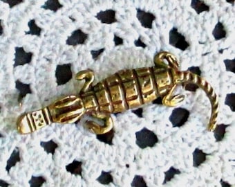 Alva Studios Crocodile Alligator Pin Brooch Vintage Creationarts