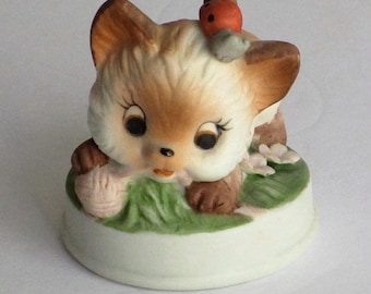 Vintage Cat Figurine Napco Napcoware Hand Painted 2.25 inch 1950's