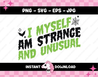 Yo mismo, extraño e inusual SVG / Escarabajo espeluznante de Halloween (descarga digital)