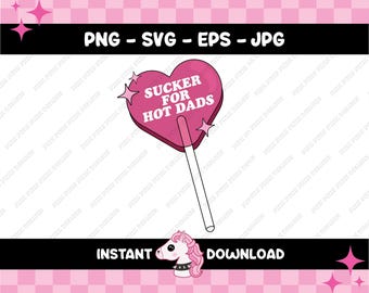 Fanático de los papás calientes / Descarga digital / png svg jpg eps / regalos para chicas, mamás calientes / Amo a los papás calientes, camisa y sombrero de papá caliente, club de papás calientes