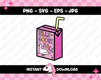 Pegatina de jugo de ganso tonto / Diseño divertido y moderno (descarga digital)