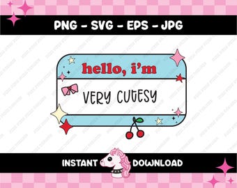 Archivo SVG, PNG, de chica recatada muy tierno (descarga digital)