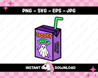 Paquete SVG de Halloween de jugo espeluznante / Sublimación de Cricut (descarga digital)