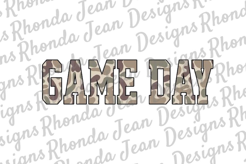 Camo Football Name Plate - Game Day