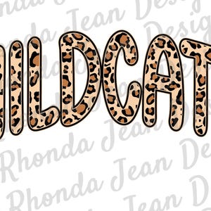 Wildcats PNG, Cheetah Leopard Print, Digital Download, Mascot, Team, School Spirit Shirt, Girls Ladies T-shirt Design, Sublimation Design