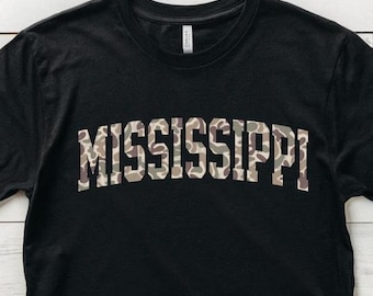 MISSISSIPPI PNG, Old School Camo, Varsity Style Letters, State T-shirt Design, Digital Download