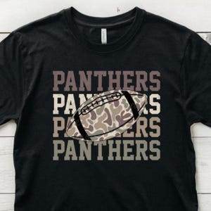Panthers PNG, Old School Camo, Camouflage Football, Mascot, Team, School Spirit Shirt, Digital Download, T-shirt Design