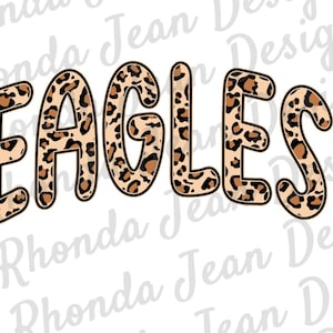 Eagles Cheetah Leopard Print PNG: T-Shirt Design (Digital Download)