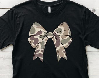 Coquette Bow PNG, Old School Camo T-shirt Design, Digital Download