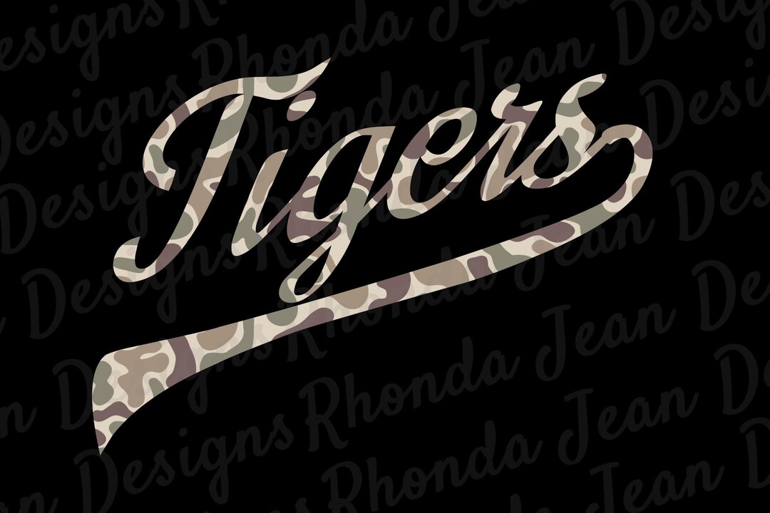 Tigers Camouflage PNG With Swoosh, Digital Download, T-shirt Design ...