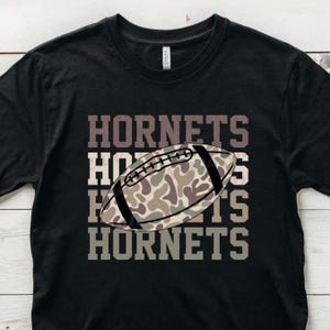 Hornets PNG, Old School Camo, Camouflage Football, Mascot, Team, School Spirit Shirt, Digital Download, T-shirt Design