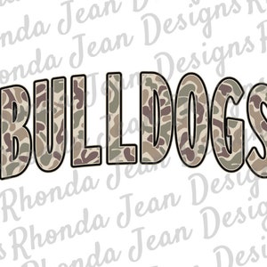 Bulldogs PNG, Camouflage T-Shirt Design, Digital Download