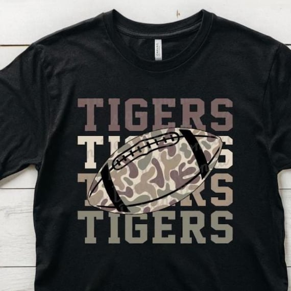 Tigers PNG: Camo Football T-shirt Design, (digital Download) - Etsy