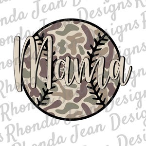 Baseball Mama PNG, Old School Camo, Camouflage, Family, Digital T-shirt Design, Digital Download