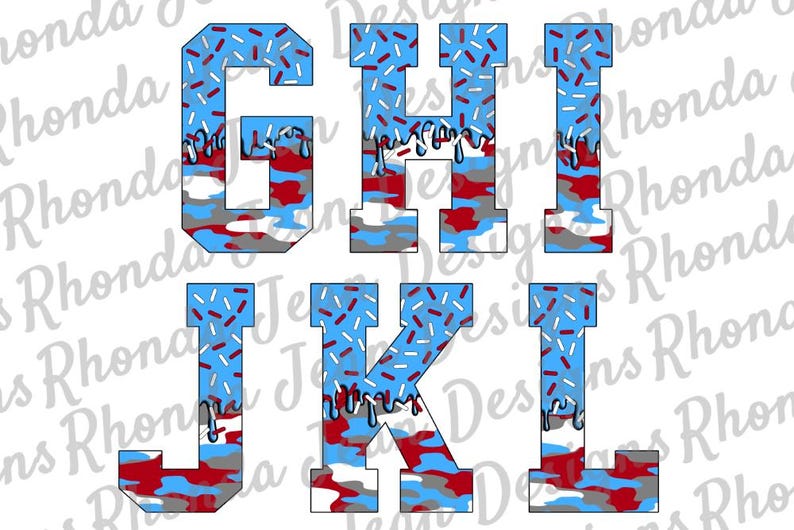 Drip Alpha Set PNG, Red White Blue Camo Drip, T-shirt Design, Digital ...