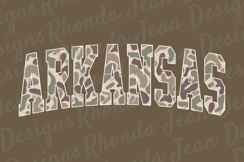 Arkanas Lettering ARKANSAS PNG, Old School Camo, Varsity Style Letters, State T-shirt ...