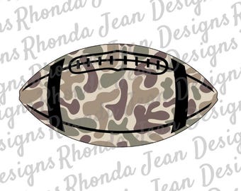 Old School Camo Football black outline PNG, Mascot, Team, School Spirit Shirt, Digital File, Boys Mens T-shirt Design