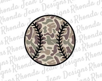 Old School Camo Baseball black outline PNG, Mascot, Team, School Spirit Shirt, Digital File, Boys Mens T-shirt Design