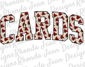 Cards PNG, Cardinals Mascot, Team, School Spirit Shirt, Digital Download, T-shirt Design