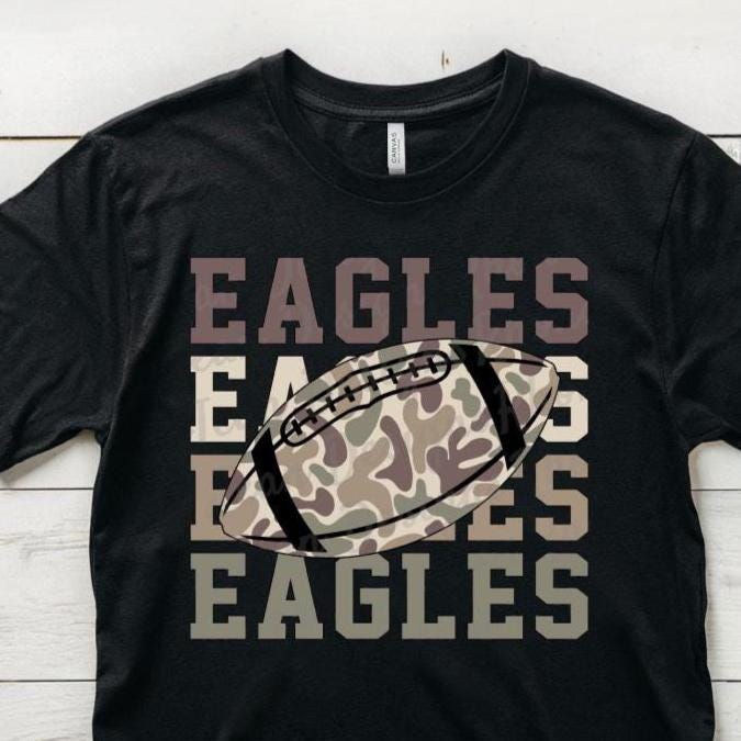 Adler PNG, Old School Camo, Tarnungen Fußball, Maskottchen, Team, Schulgeist Shirt, digitaler Download, T-Shirt-Design