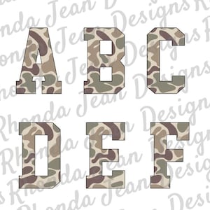 Conjunto Alfabeto Camuflaje de la Vieja Escuela PNG, Diseño de Camiseta, Descarga Digital, Alfabeto Completo, Solo Mayúsculas