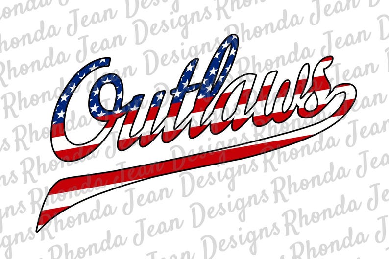 Outlaws Script Outlaws PNG, Mascot, Stars and Stripes, American, Patriotic, Flag, Team ...