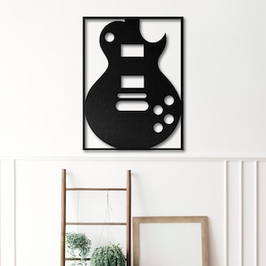 Guitar Metal Wall Art, Music Room Wall Sign, Electric Guitar Metal Wall Art, Music Room Decor, Rock Lover Gift, Modern Music Wall Art,