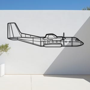 Decorazione da parete in metallo con aereo Transall C-160, regali per piloti, decorazioni a LED per aerei, cartello da parete con aviazione, arte in metallo con aeromobili, decorazione da parete a tema viaggio.