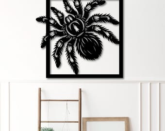 Metalowa dekoracja ścienna z motywem tarantuli, gotyckie dekoracje pająków, wisząca dekoracja w stylu horroru