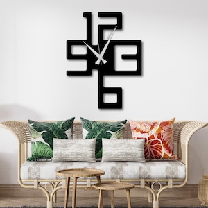 Large Modern Metal Wall Clock: Silent Home Decor