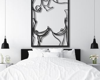LED Metal Woman Art, Ladies Body Metal