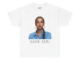 Maglietta con ritratto di Sade Adu / Maglietta Soul Singer, Design fotografico minimalista