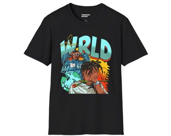 Maglietta grafica vibrante Juice Wrld per gli amanti dello streetwear, abbigliamento casual alla moda, fan della musica, regalo per gli amici, moda di tutti i giorni