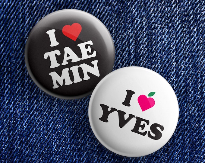I Heart Soloists 1.5" Pinback Button Pin / Key Chain - buttons, kpop