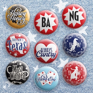 Cowboy Concert 1.5" Pinback Button Pin - button, button pin, pinback, pin, tour accessories, cowboy carter, texas, bey haw, western, hive