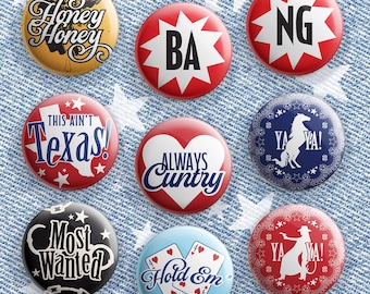 Cowboy Concert 1.5&quot; Pinback Button Pin - button, button pin, pinback, pin, tour accessories, cowboy carter, texas, bey haw, western, hive